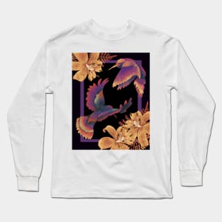 Hummingbirds with Tiger Lilies Long Sleeve T-Shirt